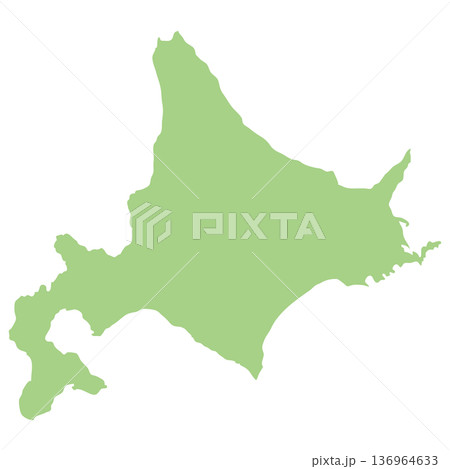 北海道シルエット地図 日本地域ベクターデザイン素材 北海道シルエット地図 日本地域ベクターデザイン素材 136964633