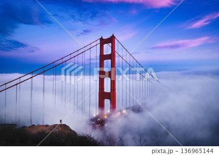 Golden Bridge and Photographer Golden Bridge and Photographer 136965144