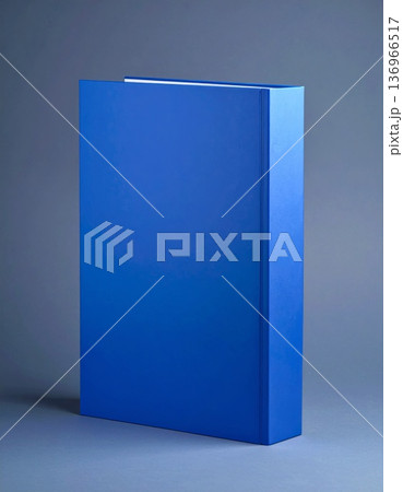 Solid Blue Rectangular Box Studio Shot Against...のイラスト素材 [136966517 ...