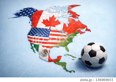 North america hosts soccer world cup 2026. North america hosts soccer world cup 2026. 136969653