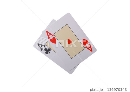 Casino, cards and chips on a colored background, poker and blackjack, gambling. Cards and chips 136970348