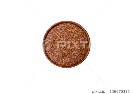 Flaxseed as an ingredient for oil, organic flour, and healthy foods. Flax seeds Flaxseed as an ingredient for oil, organic flour, and healthy foods. Flax seeds 136970356