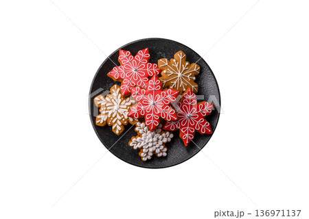 Gingerbread, Christmas cookies, and ornamental holiday baked goods. Christmas gingerbread Gingerbread, Christmas cookies, and ornamental holiday baked goods. Christmas gingerbread 136971137