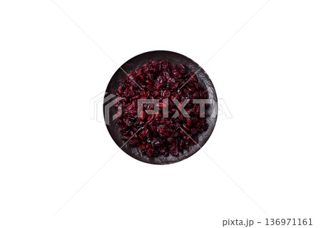 Dried sweet cranberries, natural berries for a healthy diet. Dried cranberries Dried sweet cranberries, natural berries for a healthy diet. Dried cranberries 136971161