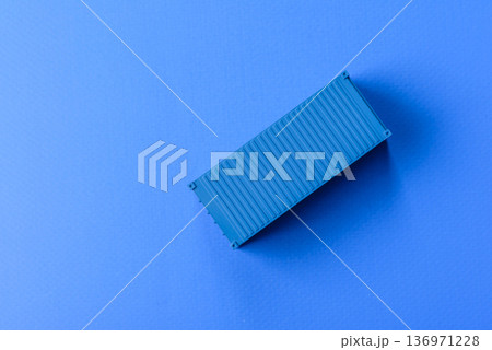 A cargo container in a port warehouse as a logistics element, export. A cargo container A cargo container in a port warehouse as a logistics element, export. A cargo container 136971228