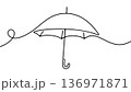 Umbrella, weather and rain, graphic design. Parasol, rainy, rainfall and downpour, vector design and illustration 136971871