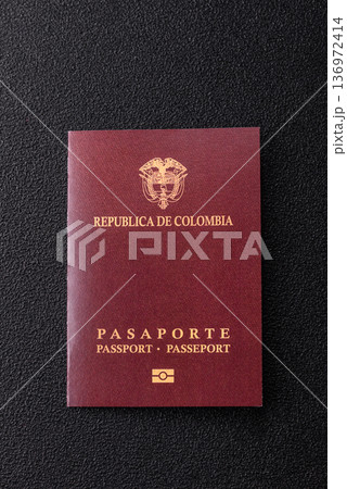 Colombia passport, visa for international travel and vacation. Colombian passport Colombia passport, visa for international travel and vacation. Colombian passport 136972414