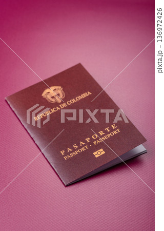 Colombia passport, visa for international travel and vacation. Colombian passport Colombia passport, visa for international travel and vacation. Colombian passport 136972426