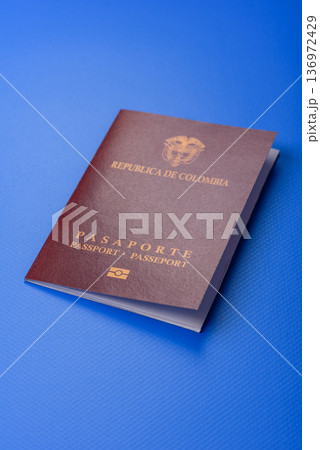 Colombia passport, visa for international travel and vacation. Colombian passport 136972429