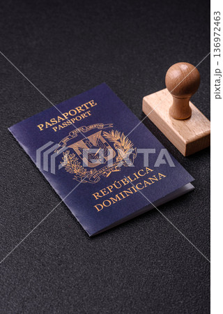 Dominican republic passport, visa for international travel and vacation. Dominican passport 136972463
