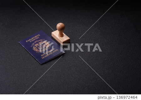 Dominican republic passport, visa for international travel and vacation. Dominican passport 136972464
