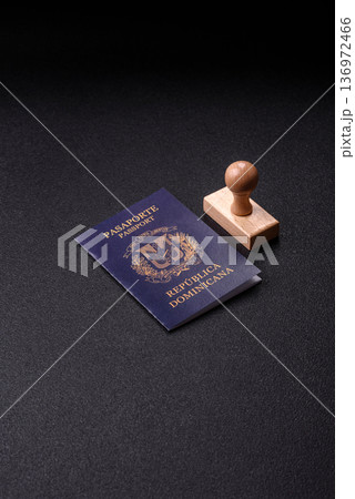 Dominican republic passport, visa for international travel and vacation. Dominican passport Dominican republic passport, visa for international travel and vacation. Dominican passport 136972466