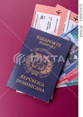 Dominican republic passport, visa for international travel and vacation. Dominican passport 136972473