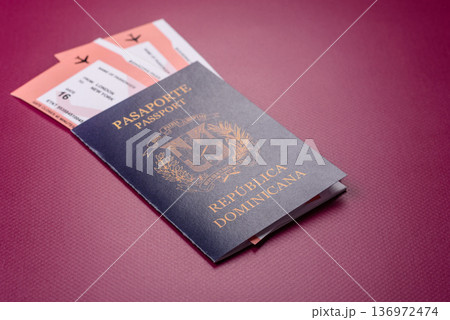 Dominican republic passport, visa for international travel and vacation. Dominican passport 136972474