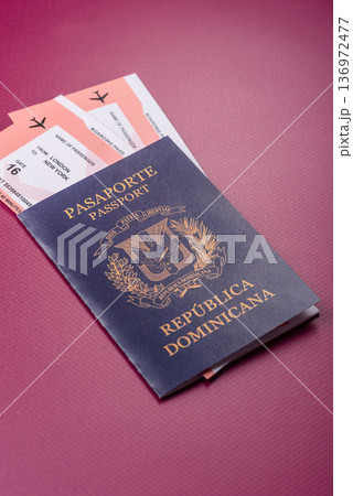 Dominican republic passport, visa for international travel and vacation. Dominican passport 136972477