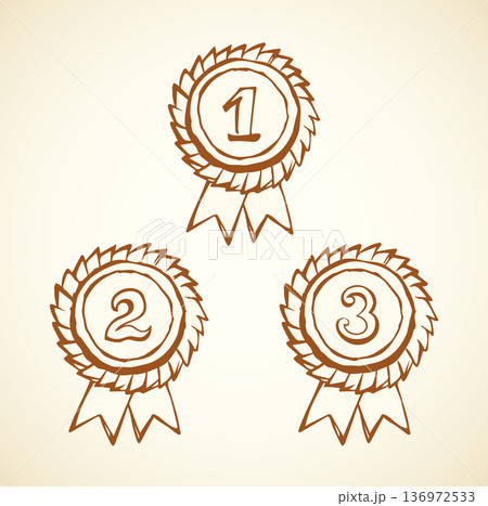 Medal. Vector drawing 136972533