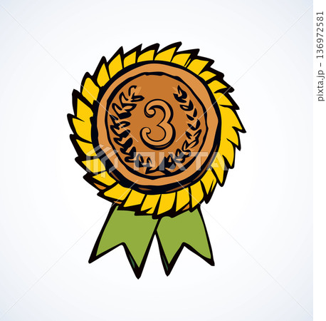 Medal. Vector drawing 136972581