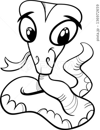 cute cartoon snake reptile wild animal character coloring page cute cartoon snake reptile wild animal character coloring page 136972659