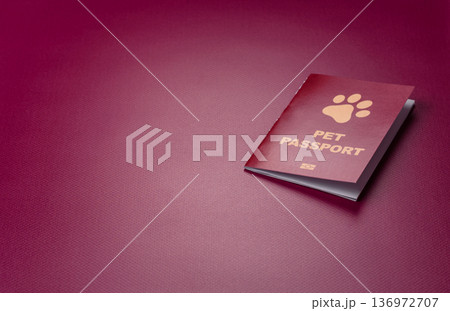 A pet passport is a document for a cat, dog, or other animal. A pet passport 136972707