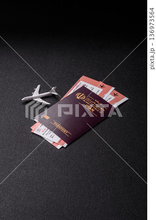 Iranian passport for travelling, flying and doing business. Iran document, id Iranian passport for travelling, flying and doing business. Iran document, id 136973564
