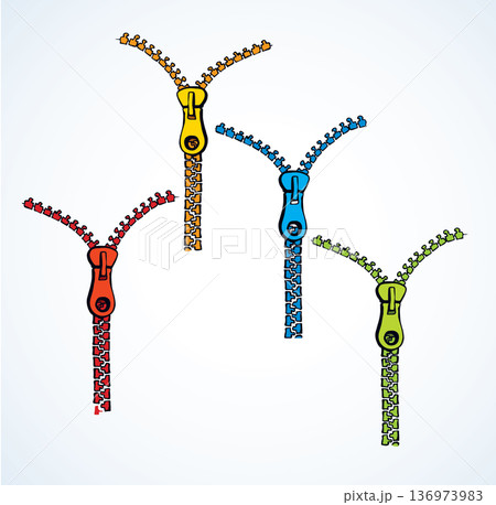 Zipper. Vector drawing Zipper. Vector drawing 136973983