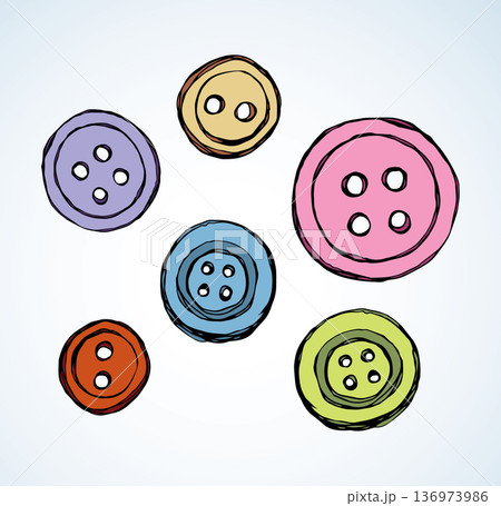 Button. Vector drawing 136973986