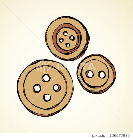 Button. Vector drawing icon signのイラスト素材 [136973989] - PIXTA