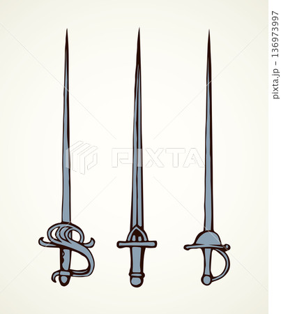 Old Epee. Vector drawing Old Epee. Vector drawing 136973997