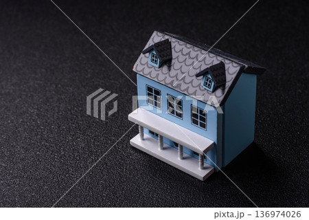 Real estate, conceptual background, buying, renting, investing, and business. Real estate 136974026