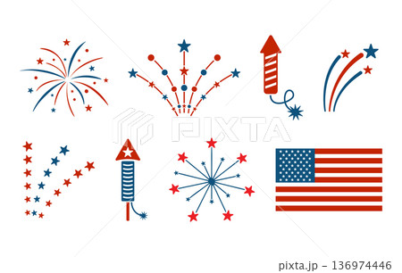 Fireworks Svg, 4th of July Fireworks Vector, Independence Day Svg, Firework Rocket, Flag, Starburst Vector, 4th of July Vector, 4th of July Fireworks Clipart. 136974446