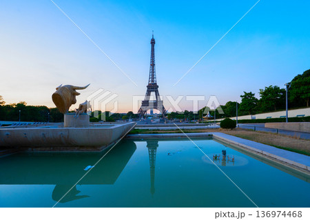 eiffel tour and from Trocadero, Paris 136974468