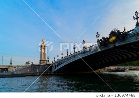 Bridge of Alexandre III, Paris, France 136974469