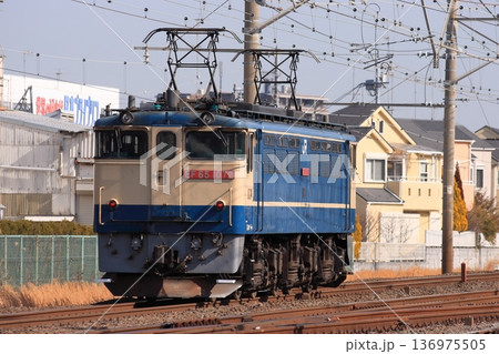 東海道貨物線を走行するEF65-1072号機_2011/1/28 136975505
