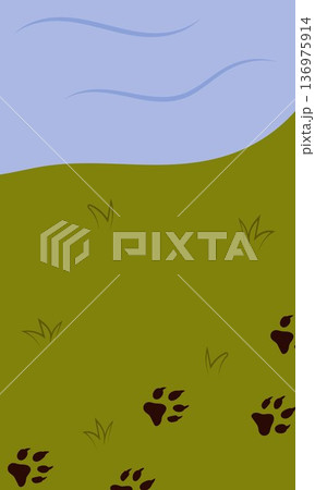 Flat vector illustration of camping outdoors. Mountains, campfire, tent, nature, camper, trees, coffee, backpack, guitar, kettle, boiler, tea, silence, calm, peace, marshmallows on fire Flat vector illustration of camping outdoors. Mountains, campfire, tent, nature, camper, trees, coffee, backpack, guitar, kettle, boiler, tea, silence, calm, peace, marshmallows on fire 136975914