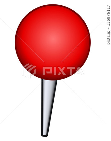 Red push pin icon symbol for maps and marking locations 136976117