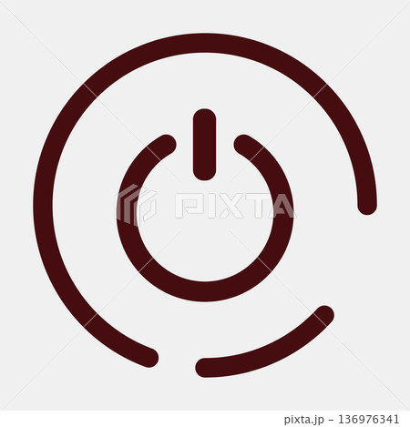 Power button symbol inside spiral circle designのイラスト素材 [136976341] - PIXTA