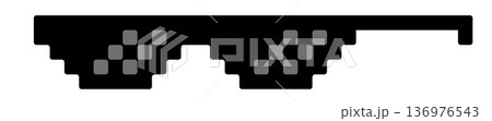 Pixelated thug life glasses icon 136976543