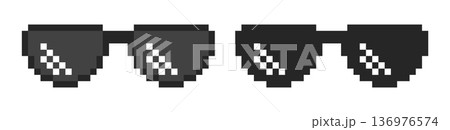 Pixel art thug life sunglasses trendy shades Pixel art thug life sunglasses trendy shades 136976574