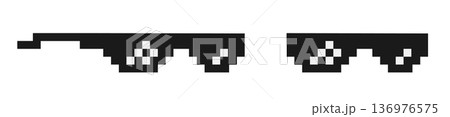 Pixel art: black and white retro space invaders icons Pixel art: black and white retro space invaders icons 136976575