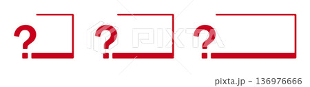 Red question marks in rectangular frames Red question marks in rectangular frames 136976666