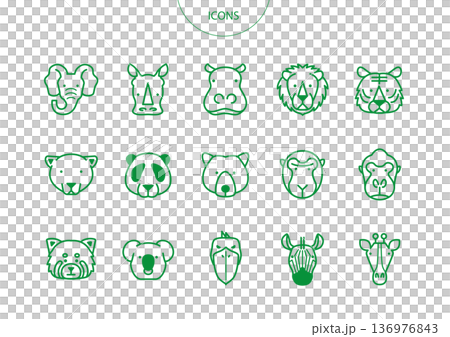 動物園圖示象形圖向量圖集 136976843