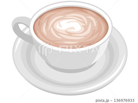 カフェラテ 136976933