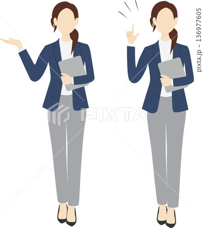 仕事をする若い女性　ビジネスウーマン 136977605