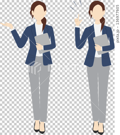 仕事をする若い女性　ビジネスウーマン 136977605