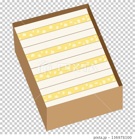 雞蛋三明治盒的簡單插圖 136978100