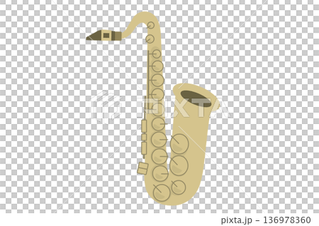 Simple tenor saxophone icon 136978360