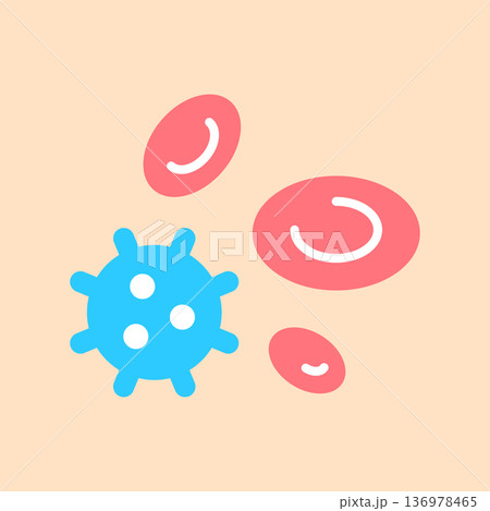 赤血球と白血球のアイコン 赤血球と白血球のアイコン 136978465