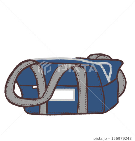 開いた学生かばんのイラスト 136979248