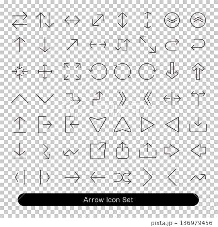 Arrow icon set Arrow icon set 136979456