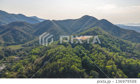 Scenic Ki Lun Shan ridge overlooking northern Hong Kong landscapes Feb 18 2026 136979508